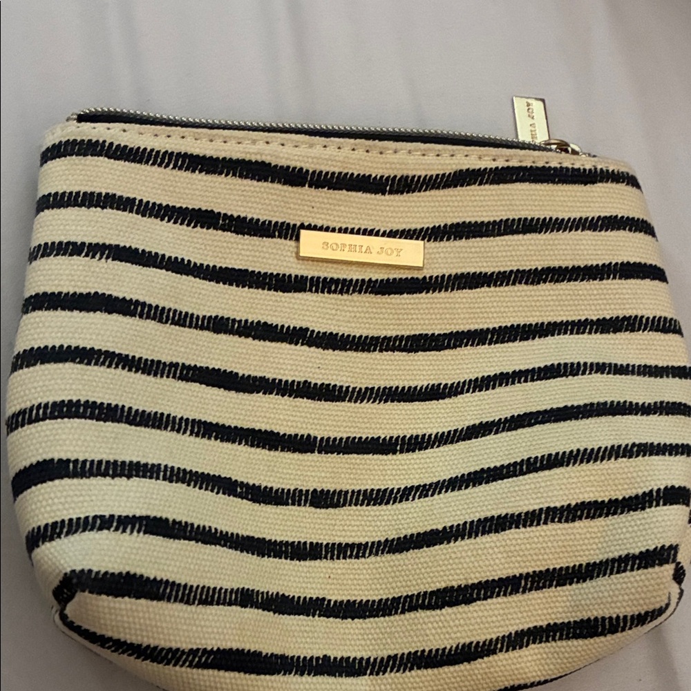 Sophia‎ Joy Black and Cream Striped Mini Bag